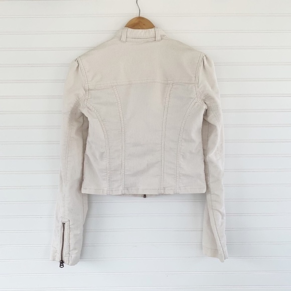 Abercrombie & Fitch Cream Corduroy Denim Jacket - Picture 2 of 12
